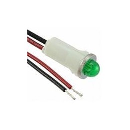 1 pcs : 1092M5-12V - LED Panel Mount Indicators PMI GRN SMALL DOME 12V W/WIRES