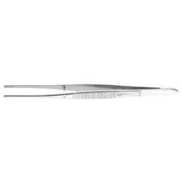 1 pcs - Facom 165 mm, Stainless Steel, Grooved, Tweezers
