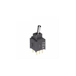 1 pcs : A22JP - Toggle Switches DPDT ON-ON .248 BAT STRAIGHT PC .4VA