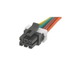 1 pcs : 45132-0603 - Rectangular Cable Assemblies Microfit TPA 6CKT DR CBL ASSY 300MM BLK