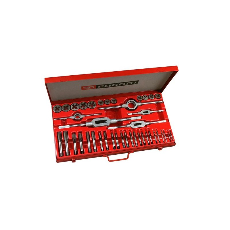1 pcs - Facom 31-Piece HSS Tap & Die Set, M3 - M12 Taps, M3 - M12 Dies