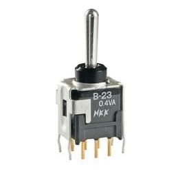 1 pcs : B23AB - Toggle Switches ON-OFF-(ON) DPDT