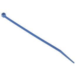 100 pcs - RS PRO Cable Tie, Metal Detectable, 150mm x 3.6 mm, Blue Metal Detectable, Pk-100