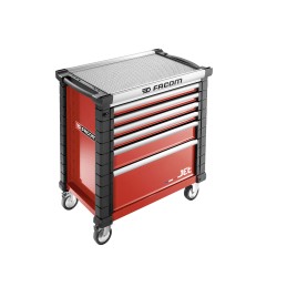 1 pcs - Facom 6 drawer Steel Wheeled Roller Cabinet