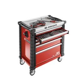 1 pcs - Facom 6 drawer Steel Wheeled Roller Cabinet