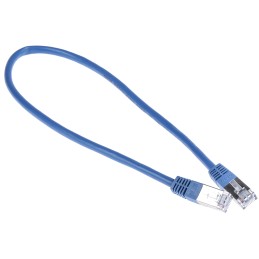 1 pcs - RS PRO Cat6 Male RJ45 to Male RJ45 Ethernet Cable, S/FTP, Blue PVC Sheath, 0.5m