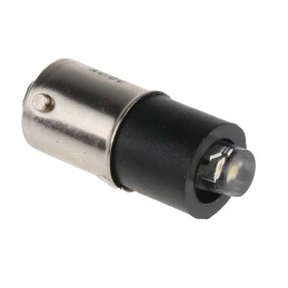 1 pcs - Marl White LED Indicator Lamp, 8-48V ac/dc, BA9s Base, 4.9mm Diameter, 785mcd