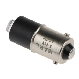 1 pcs - Marl White LED Indicator Lamp, 8-48V ac/dc, BA9s Base, 4.9mm Diameter, 785mcd