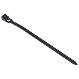1 Bag of 100 - RS PRO Cable Tie, Releasable, 125mm x 4.5 mm, Black Nylon, Pk-100