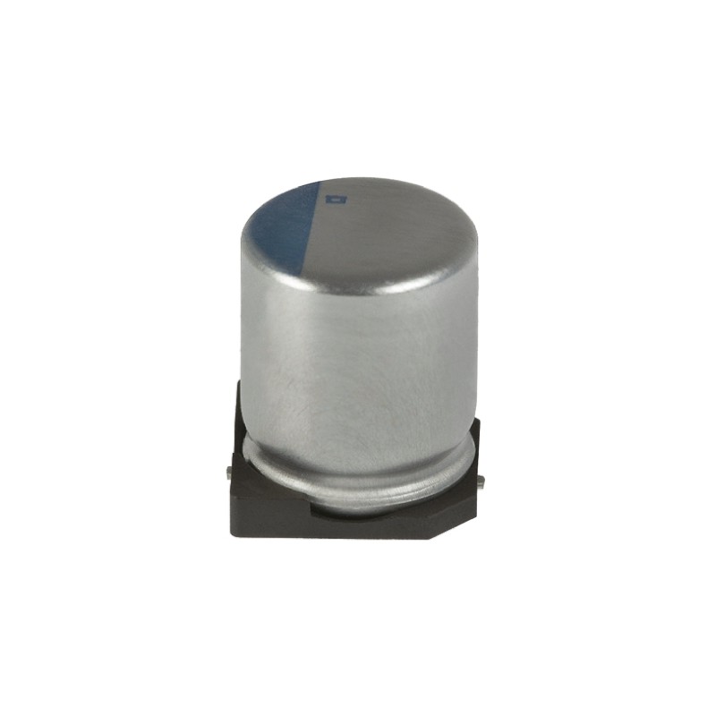 5 pcs - Nippon Chemi-Con 100μF Surface Mount Polymer Capacitor, 6.3V dc