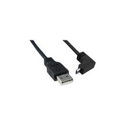 1 pcs : 3021077-10 - USB Cables / IEEE 1394 Cables USB 2.0 M TO M ANGLD 10FT CORD BLACK