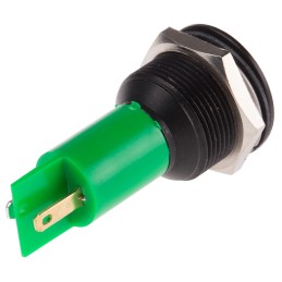 1 pcs - RS PRO Green Panel Mount Indicator, 115 V dc, 230V ac, 19mm Mounting Hole Size