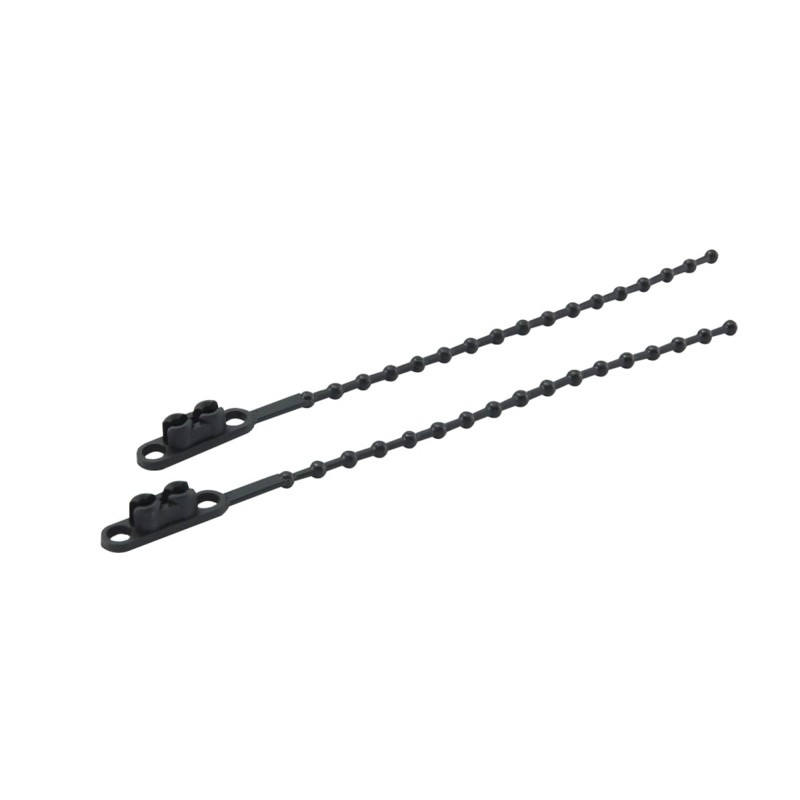 1 Bag of 100 - RS PRO Cable Tie, Double Head Knot, 150mm x 3.6 mm, Black PE, Pk-100