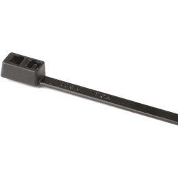 1 Bag of 100 - HellermannTyton Cable Tie, Inside Serrated, 210mm x 4.7 mm, Black Polyamide 6.6 (PA66), Pk-100