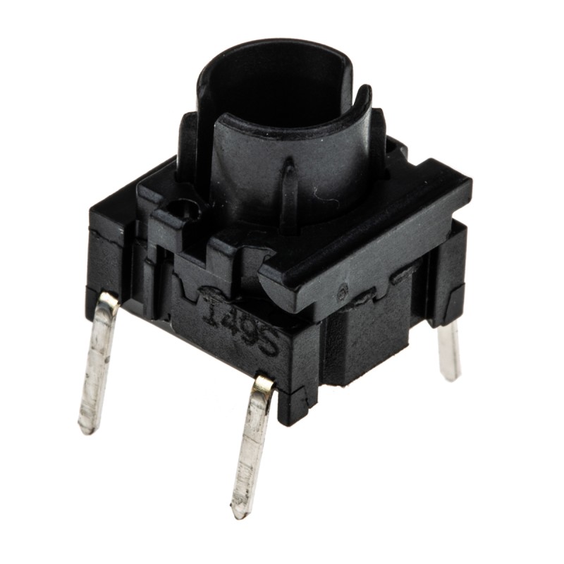 5 pcs - IP67 Black Cap Tactile Switch, SPST 50 mA 4mm Through Hole
