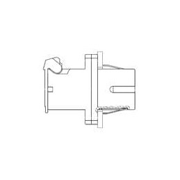 1 pcs : 106160-0500 - Fibre Optic Connectors SC ADAP W/SHLD MTL S LV BLUE STD FPRINT