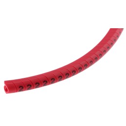 1 Reel of 250 - HellermannTyton Helagrip Slide On Cable Markers, Black on Red, Pre-printed '2', 4 - 9mm Cable