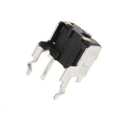 5 pcs - Yellow Plunger Tactile Switch, SPST 50 mA @ 24 V dc Through Hole