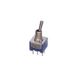 1 pcs : 8A2012-Z - Toggle Switches DPDT, ON-ON, 10.5mm toggle, 1/4'-40 threaded bushing, straight PC terminals, 6A @ 125V AC