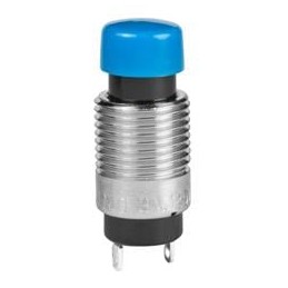 1 pcs : SB4011NOM-2G - Pushbutton Switches SPST NO Metric Thrd Blk Plunge w/Blu Cap