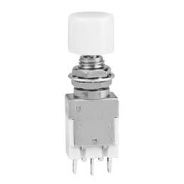 1 pcs : EB2011-CB - Pushbutton Switches SPDT ON-(ON) 3A .394' DIA. CAP/WHITE