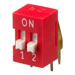 5 pcs - APEM 2 Way Through Hole DIP Switch SPST, Raised Actuator