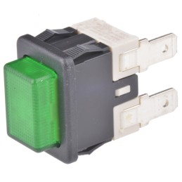 5 pcs - Molveno Illuminated Push Button Switch, Latching, Panel Mount, SPST, 125/250V ac