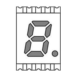 10 pcs : ACSA04-41YWA-F01 - LED Displays & Accessories YELLOW DIFFUSED 1 DIGIT
