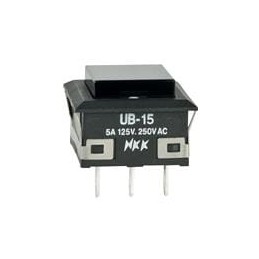 1 pcs : UB15KKW01N-A - Pushbutton Switches SPDT ON-(ON) BLACK