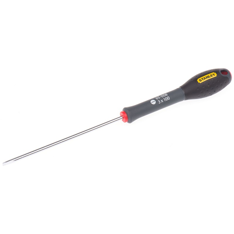 1 pcs - Stanley Slotted Screwdriver, 3 mm Tip, 100 mm Blade
