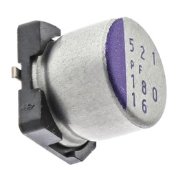 25 pcs - Panasonic 180μF Surface Mount Polymer Capacitor, 16V dc
