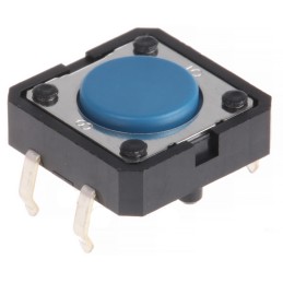 5 pcs - Blue Plunger Tactile Switch, SPST 50 mA @ 24 V dc 0.8mm Through Hole