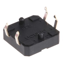 5 pcs - Blue Plunger Tactile Switch, SPST 50 mA @ 24 V dc 0.8mm Through Hole