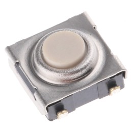 5 pcs - Plunger Tactile Switch, SPST 50 mA @ 24 V dc 0.5mm Through Hole