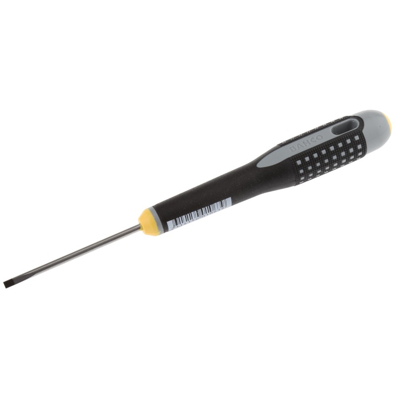 1 pcs - Bahco Slotted Screwdriver, 3 x 0.5 mm Tip, 60 mm Blade, 182 mm Overall