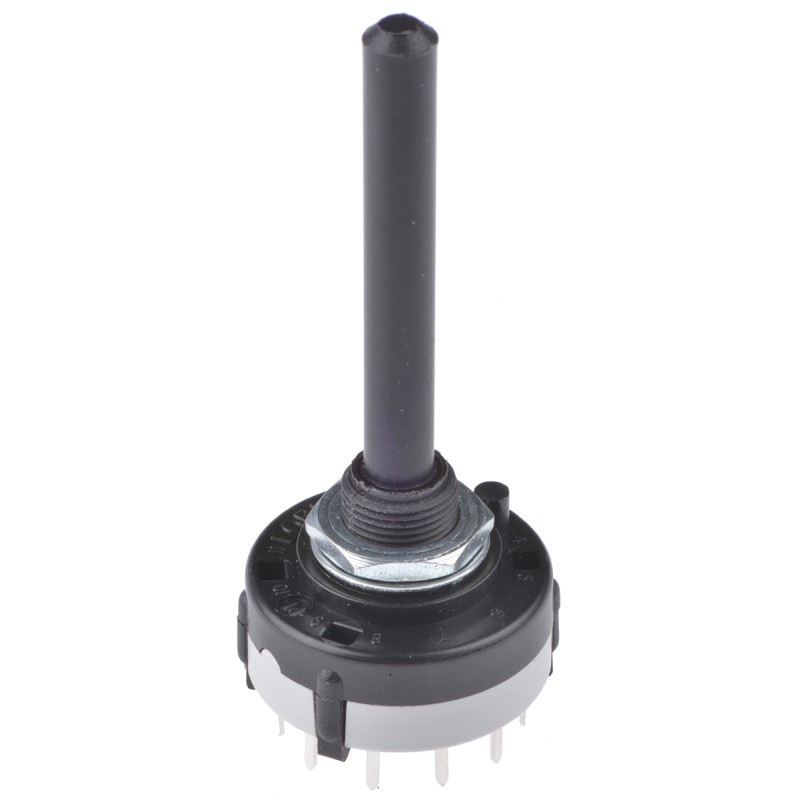 5 pcs - Lorlin, 6 Position DPST Rotary Switch, 150 mA, Solder