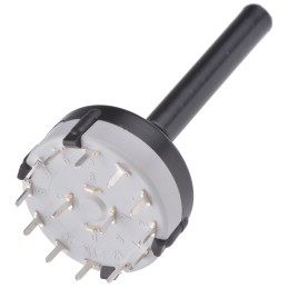 5 pcs - Lorlin, 6 Position DPST Rotary Switch, 150 mA, Solder