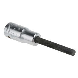 1 pcs - STAHLWILLE 1/4 in Drive Bit Socket, Hex Bit, 4mm, 55 mm Overall Length