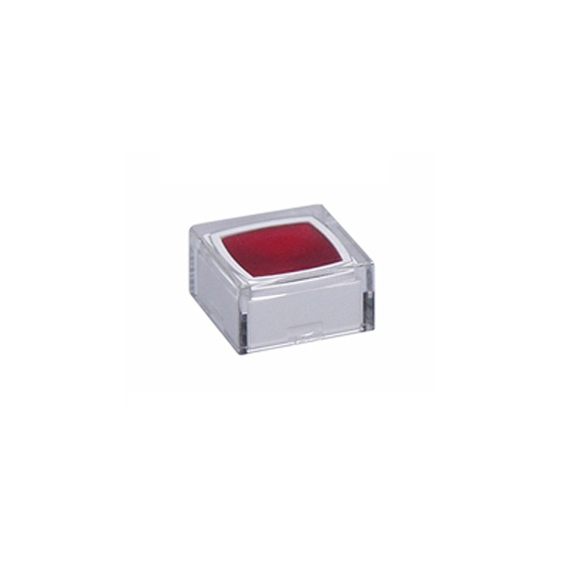 5 pcs - NKK Switches Clear, Red Tactile Switch Cap for JB Series Tactile Switches, AT4060JC