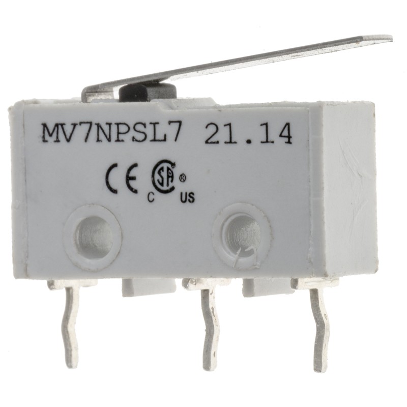 5 pcs - RS PRO Lever Subminiature Micro Switch, Solder Terminal, 2 A @ 250 V ac, SPST