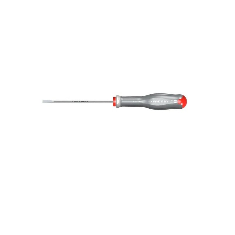 1 pcs - Facom Slotted Screwdriver, 4 mm Tip, 100 mm Blade, 209 mm Overall
