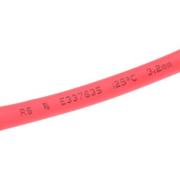 10 pcs - RS PRO Heat Shrink Tubing, Red 3.2mm Sleeve Dia. x 10m Length 2:1 Ratio