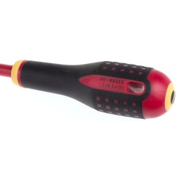 1 pcs - Bahco Slotted Screwdriver, 6.5 x 1.2 mm Tip, 150 mm Blade, VDE/1000V, 272 mm Overall