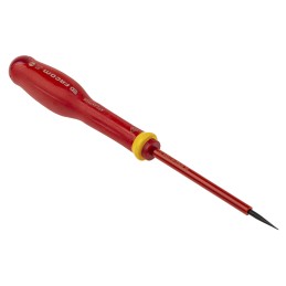 1 pcs - Facom Slotted Insulated Screwdriver, 2.5 x 0.4 mm Tip, 75 mm Blade, VDE/1000V, 178 mm Overall