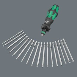 1 pcs - Wera 05057482001 Interchangeable Screwdriver Set, 18-Piece