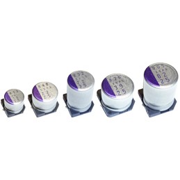 5 pcs - Panasonic 47μF Surface Mount Polymer Capacitor, 35V dc