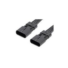 1 pcs : 45146-0801 - Rectangular Cable Assemblies Squba OTS Cable Plug SR 150mm 8Ckt BLK