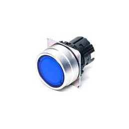 1 pcs : A22NZ-MNA-TAA - Pushbutton Switches Blu Brshd Mtl Bezel, Flat Ilum