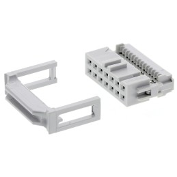 4 pcs - Amphenol Communications Solutions Quickie 14 Way Right Angle Cable Mount IDC Connector Socket, 2.54mm Pitch