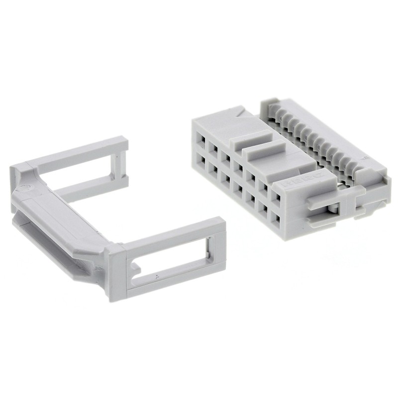 4 pcs - Amphenol Communications Solutions Quickie 14 Way Right Angle Cable Mount IDC Connector Socket, 2.54mm Pitch